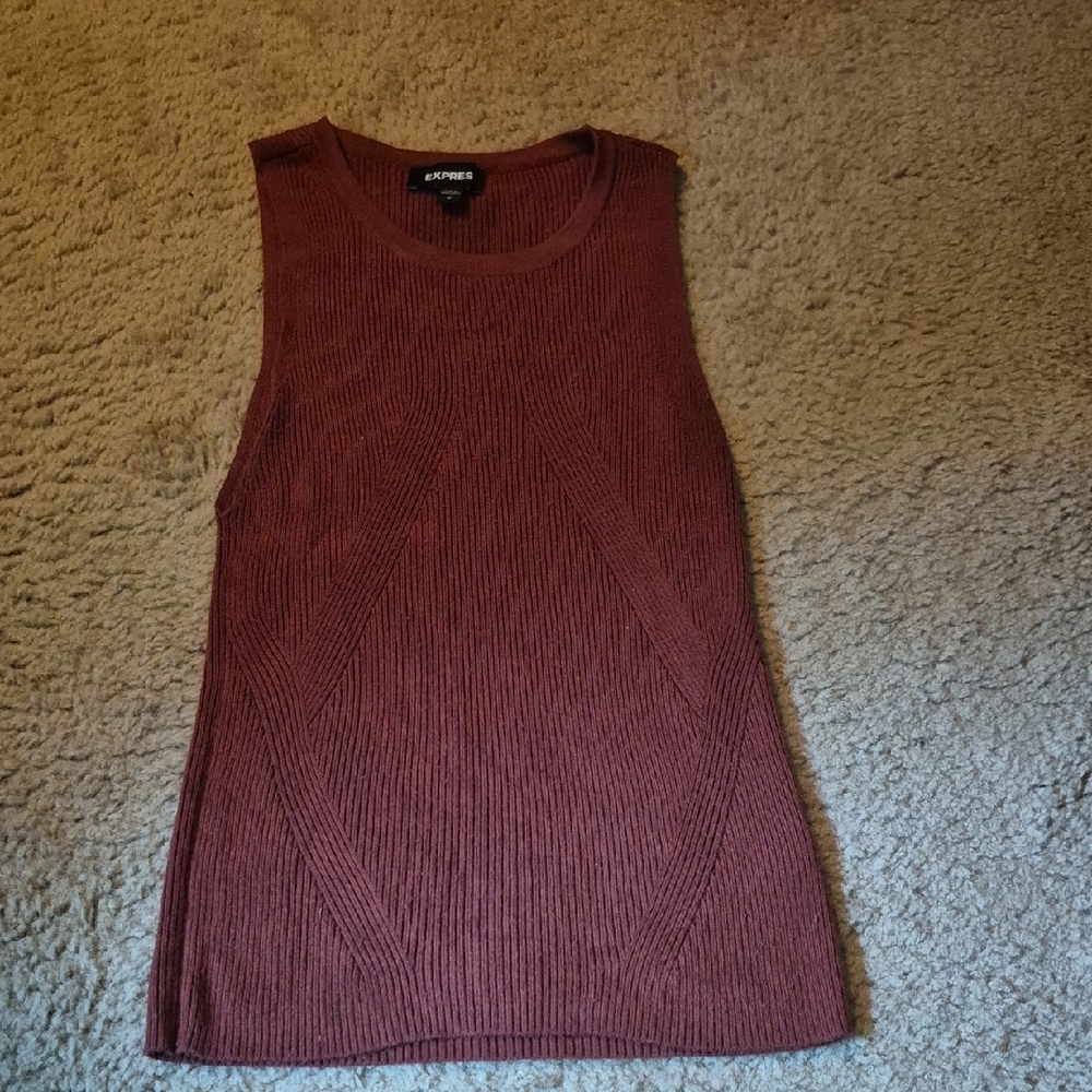 Women's Sleeveless Top - Burgundy